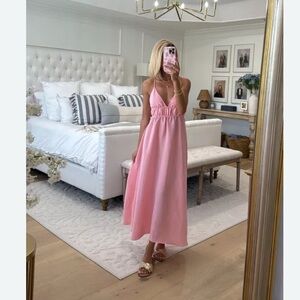 Zara midi dress baby pink 🌸